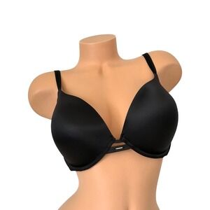 VICTORIA'S SECRET 36DDD Very Sexy Push Up Plunge Add 1 Cup Bra Smooth Black
